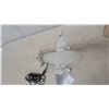 Image 3 : Chrome Airplane-Form Table Lamp with Frosted Glass Shade and Power Cord