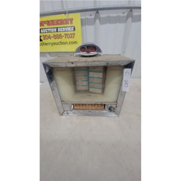 Vintage Jukebox Wall Box, "Stereo" and "Coins" Selector