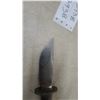 Image 4 : Fixed-Blade Hunting Knife with Clip-Point Blade, Wood Handle, and Leather Sheath