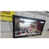 Image 1 : Versatile Framed Mirror with Tractor Images and Decal, 15”×26”