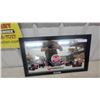 Image 6 : Versatile Framed Mirror with Tractor Images and Decal, 15”×26”