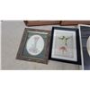Image 3 : 9 Assorted Framed Art: 2 Hummels, 2 Silhouettes, and Hummingbird