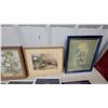 Image 5 : 9 Assorted Framed Art: 2 Hummels, 2 Silhouettes, and Hummingbird