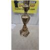Image 2 : Stifel Brass Table Lamp with Ribbed Glass Shade