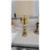 Image 2 : Three Brass Table Lamps, One Without Shade
