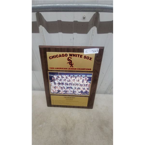 Chicago White Sox 1959 American League Champions Plaque with Team Photo and Roster