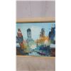 Image 3 : Framed Oil on Canvas Painting of a Cityscape with a Domed Building, 17.6” ×13”