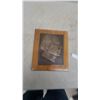 Image 1 : Bronze Plaque of a Man in Profile, Framed in Wood 11”×13” very heavy