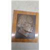 Image 2 : Bronze Plaque of a Man in Profile, Framed in Wood 11”×13” very heavy