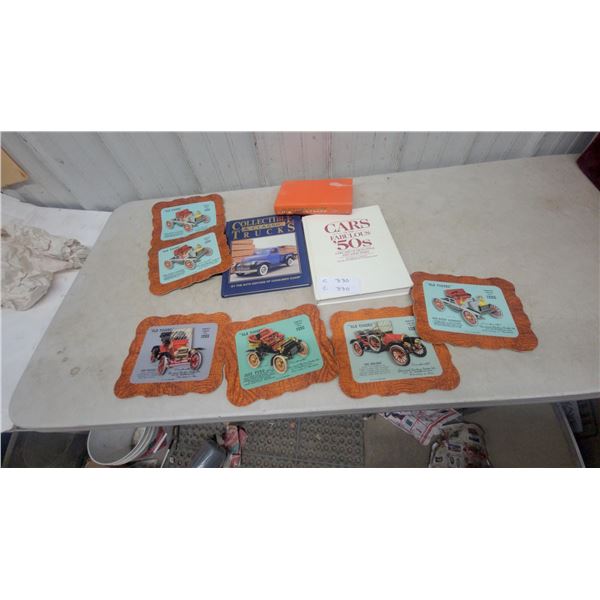 Collectible and Classic Trucks Book, Cars of the Fabulous '50s Book, Motorcycles Book, and 7” Old