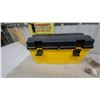 Image 2 : Yellow and Black Tool Box; 3 Packages 8 × 2-1/2” Deck Screws; 2 Packages Nails and Screws