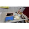 Image 1 : Two Decorative Trays, Two Plates, Two Salt and Pepper Shakers