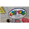 Image 2 : Fleming Bottler and Jug-Lifter, Gourmet Taffy Sign, Mets Sign, Baseballs