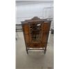 Image 1 : Antique china Cabinet with Carved Details and Single Drawer 67”×58”×13”