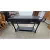 Image 1 : Black Console Table with Two Drawers and Lower Shelf 33”×48”×18”