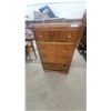 Image 1 : Art Deco Waterfall Chest of Drawers with 4 Drawers and Brass Pulls 49”×29”×18”
