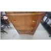 Image 4 : Art Deco Waterfall Chest of Drawers with 4 Drawers and Brass Pulls 49”×29”×18”