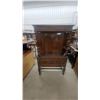 Image 1 : Carved Oak Corner Cabinet with Spindle Supports and Decorative Frieze 64”×37”×18”