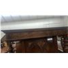 Image 5 : Carved Oak Corner Cabinet with Spindle Supports and Decorative Frieze 64”×37”×18”
