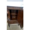 Image 7 : Carved Oak Corner Cabinet with Spindle Supports and Decorative Frieze 64”×37”×18”
