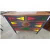 Image 3 : Painted Wood Dresser with Backgammon Board Motif and Brass Pulls 36”×44”×20”
