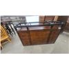 Image 1 : Dark Wood and Black Dresser, 40”×19”×65”