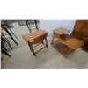 Image 1 : Pair of maple end tables one drop leaf