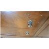Image 4 : Vintage Wooden Sideboard Buffet Cabinet with Turned Legs, Drawers, and Brass Hardware 39”×60”×20”