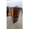 Image 2 : Wood Armoire with Cane Doors and Three-Drawer Dresser Base 56”×36”×22”
