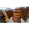 Image 6 : Wood Armoire with Cane Doors and Three-Drawer Dresser Base 56”×36”×22”