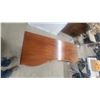 Image 3 : Mahogany Bow Front Desk with Drawers and Cabinet Doors 30”×19”×48”