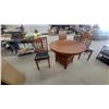 Image 1 : Round Dining Table with 18” Leaf and 2 Dining Chairs