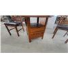 Image 3 : Round Dining Table with 18” Leaf and 2 Dining Chairs