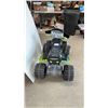 Image 3 : Power Wheels Black and Green ATV Ride-On Toy with Chrome Wheels and Footrests