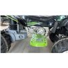 Image 5 : Power Wheels Black and Green ATV Ride-On Toy with Chrome Wheels and Footrests