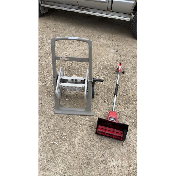 Suncast Hose Reel Cart and Toro Power Shovel
