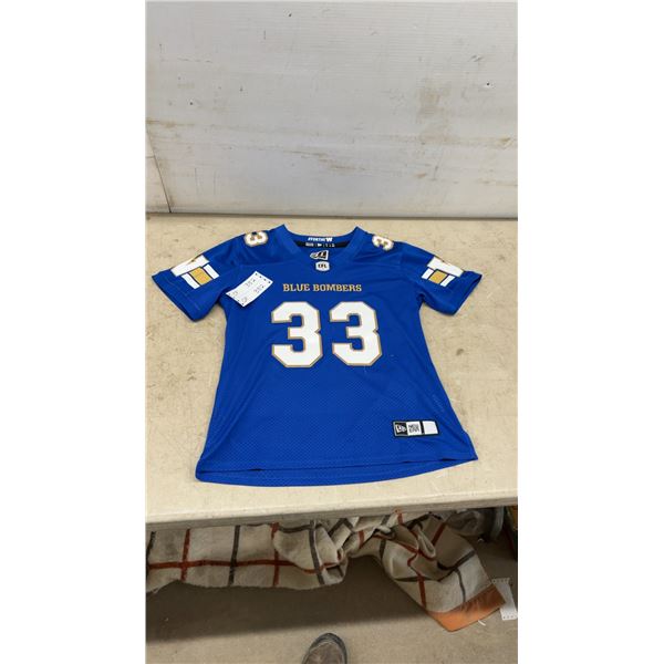 New Era Winnipeg Blue Bombers #33 Harris CFL Jersey, Size Youth M