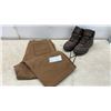 Image 4 : Protector Georgian Brown Boots, Size 11 2E, Made in China and Brown Work Pants