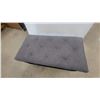 Image 2 : Gray Tufted Upholstered Bench with Black Metal Frame and Shelf 16”×16”×30”