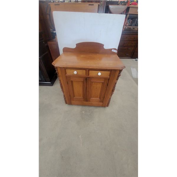 Antique Washstand with Two Drawers and Two Doors 35”×32”×19”