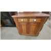 Image 3 : Antique Washstand with Two Drawers and Two Doors 35”×32”×19”