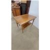 Image 2 : Mid-Century Modern End Table with Drawer and Lower Shelf 20”×28”×21.6”