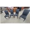 Image 1 : Set of 4 Black Upholstered Dining Chairs