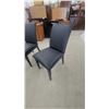 Image 2 : Set of 4 Black Upholstered Dining Chairs