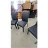 Image 3 : Set of 4 Black Upholstered Dining Chairs