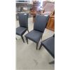 Image 4 : Set of 4 Black Upholstered Dining Chairs
