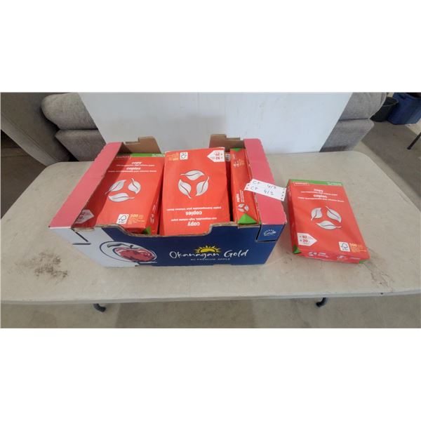 10 packages of Staples Copy Paper, 92 Bright, 20 lb, 500 Sheets/Ream, 1 Case and 1 Ream