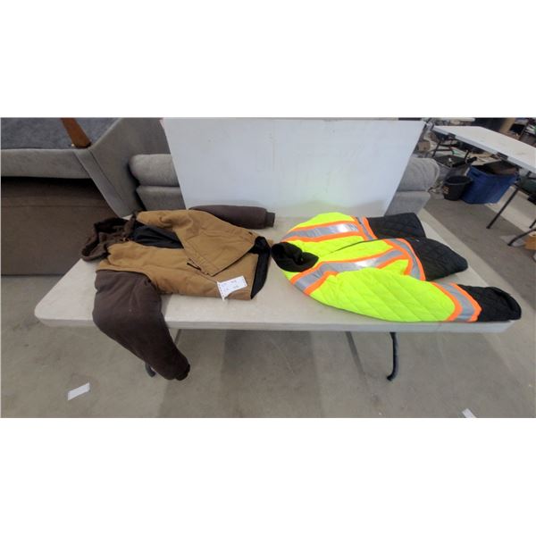 Dakota Brown and Black Hooded Jacket and Hi-Vis Safety Jacket