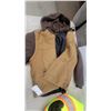 Image 3 : Dakota Brown and Black Hooded Jacket and Hi-Vis Safety Jacket