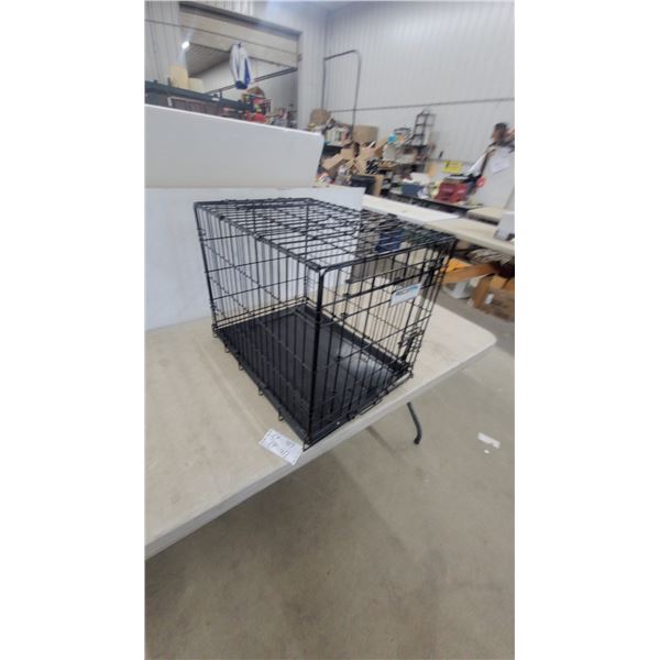 Precision Pet Products Black Wire Dog Crate with Removable Tray 24”×17”×19”